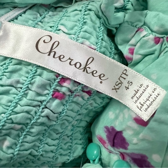 Cherokee girls 4-5 floral spring spaghetti strap top - Picture 4 of 8